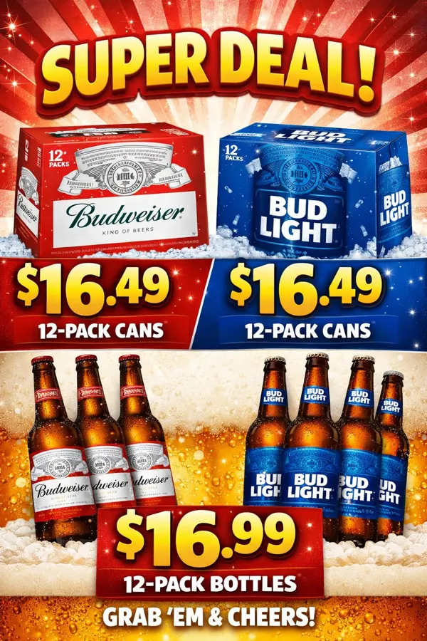 Bud & Bud Light 12 pk